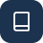 Icon of a book on dark background.