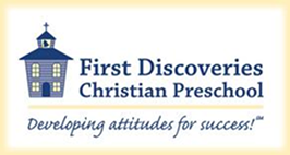 First Discoveries Christian Preschool logo and motto.
