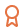 Orange ribbon icon on black background.