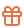 Orange gift box icon with bow.