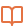 Open book icon with orange outline.
